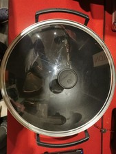 Le Creuset Grey Cast Iron Wok 14” / 37cm with Lid