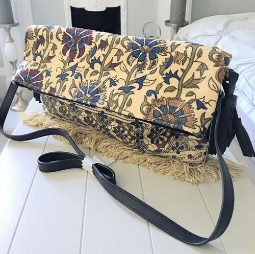 Zara embroidered handbag with - zara,