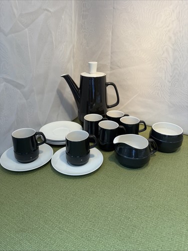 Grey and white carlton ware - and,