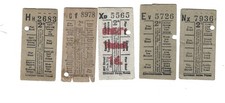 Tram tickets  5 Liverpool Corp Tramways 2d geographical Punch