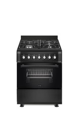 HYE Gas Cooker 60cm Single Oven, 4 Gas Burners Freestanding - Black  C01FS60G17