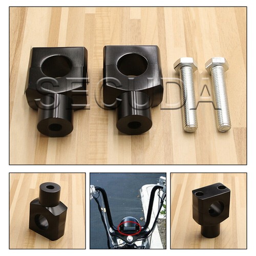 Black billet motorcycle - 2x, 1''