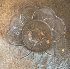 Vintage Crystal,Glass Fruit Bowl Pressed Glass Arch design 5cm high by 19cm wide