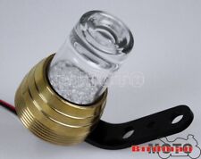 Retro Motorcycle LED Tail Brake Light Lamp For Old School Cafe Racer Bobber Gold