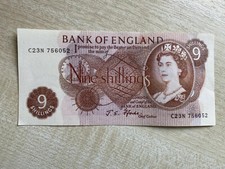 Rare british shilling note - rare, 9