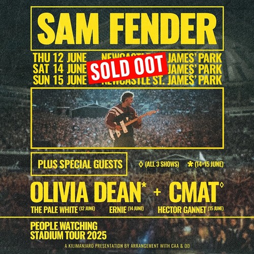 Sam fender newcastle 2025 - sam, a3