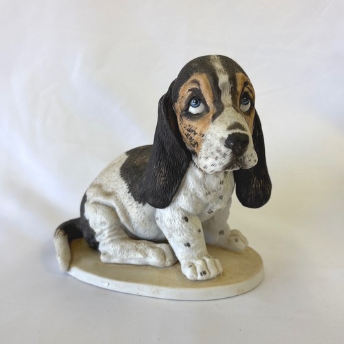 Vintage porcelain basset - ,