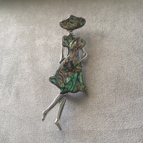 Stunning silver inlaid mother - inlaid,