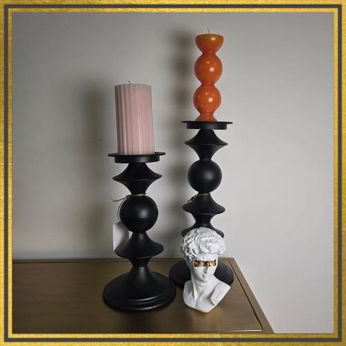 Angular black metal pillar - angular,