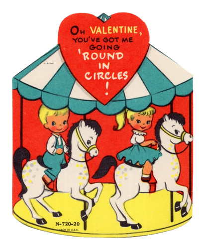 Vintage valentine card - vintage,
