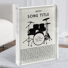 Drum Kit Black Any Song Lyric