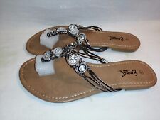 Ladies Pewter Diamonte Sandal