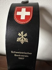 Swiss cow bell bronze signed