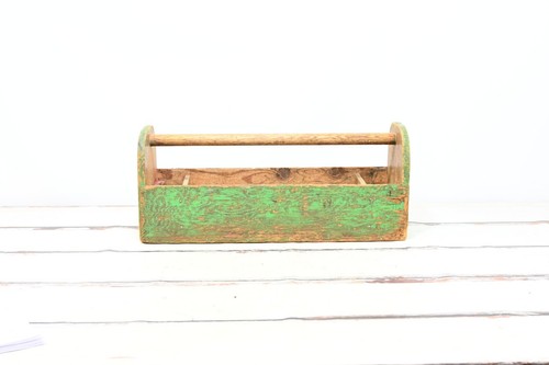 Vintage green wood - vintage, 27"