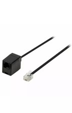 Modular Telephone extension cable black 3m RJ11 male 6P4C to RJ11 female 6P4C