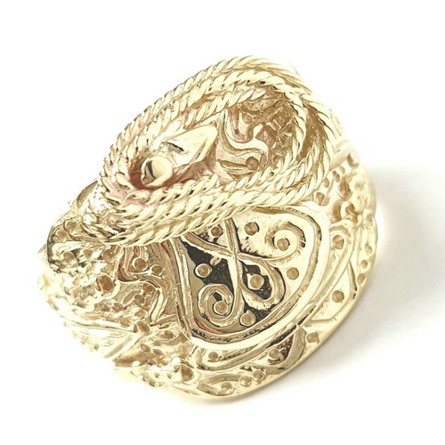 9ct gold saddle ring size - size, x