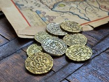 Doubloon Pirate Treasure Cosplay Games Felipe II 1556 to 1598 One Golden Coin