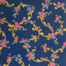 Vintage style ditsy navy blue