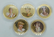 2007/2008/2011 COOK ISLANDS 1 Dollar GOLD PLATED DIANA 5 COIN COLLECTION