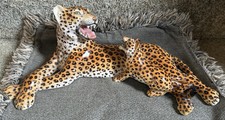 Ronzan Italy Ceramic Large Leopard Laying  Statue Figure No Damage