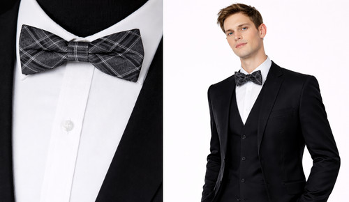 Tartan wool men bow - tartan, men's