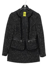 Karen Millen Women's Two Piece Suit UK 8 Black Cotton