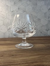 1 X Glass Cut Brandy Glass