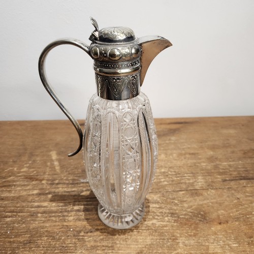 Victorian cut glass - claret, jug