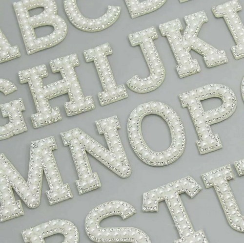 White pearl rhinestone sparkle - pearl,