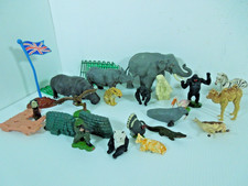 18 x Britains Zoo Animals Hippo/Elephant/Rhino/Bear/ Panda etc + Army ~ Plastic