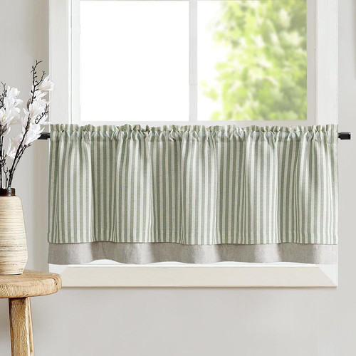 Striped short kitchen - short, curtains