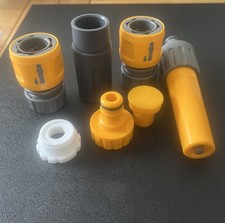 5PC Hozelock Garden Hose Fittings Tap Connectors Adapter Starter Kit Hose Pipe