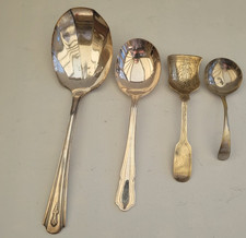 Vintage Antique Victorian? Silverware Serving Spoons 