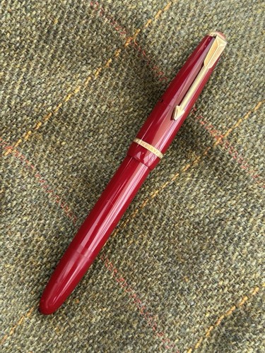 Parker lady duofold red 14k - parker,