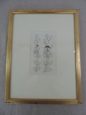 Antique Eric Gill Wood Engraving - Lovers in Tree 1927 - Thames Hospice