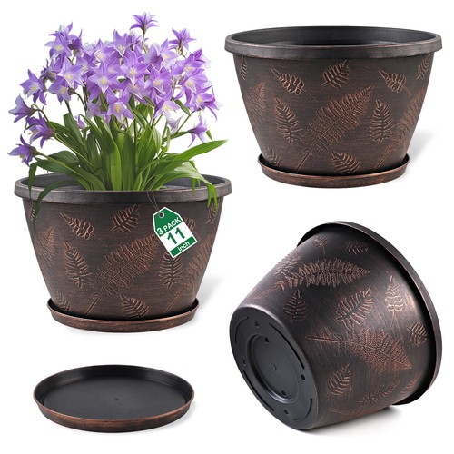 11inch plastic plant pots - 11inch,