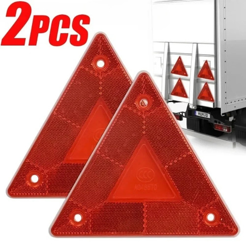Triangular red reflectors - 2x,