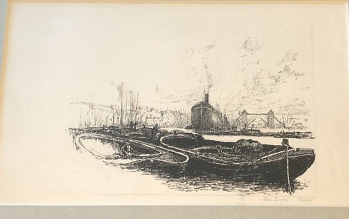 The barges thames 1917 - barges,