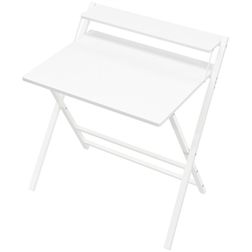 Tier foldable computer desk - 2-tier,