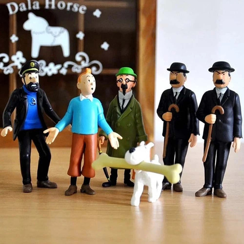 6pcs the adventures tintin - the,
