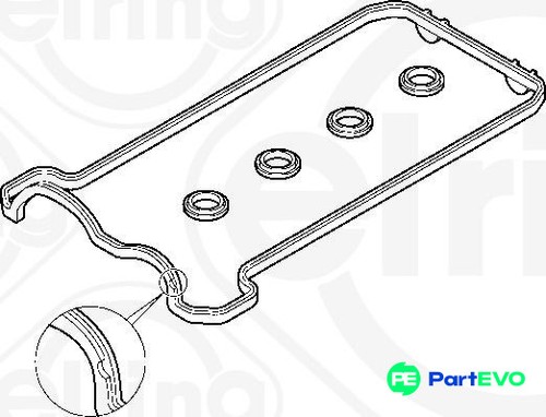 Elring right cylinder - right, head