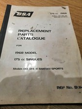 BSA BANTAM 175cc D13 & D14/4 BANTAM SPORTS 1968 REPLACEMENT PARTS CATALOGUE