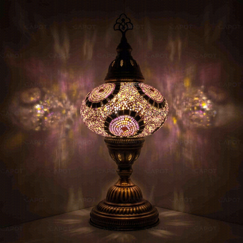 Purple turkish mosaic table - purple,
