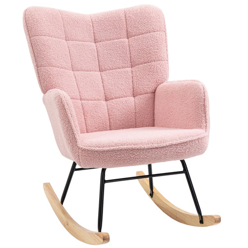Homcom wingback rocking - homcom,