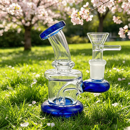 4inch blue glass bong - 4inch,