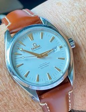 Omega seamaster aqua terra. Automatic. Co-axial Mvt.  38mm rare cream dial  