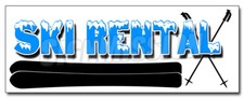SKI RENTAL DECAL sticker snow