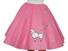 01 Hot Pink FELT Poodle Skirt