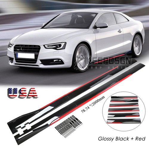 Glossy side skirts - side, splitter