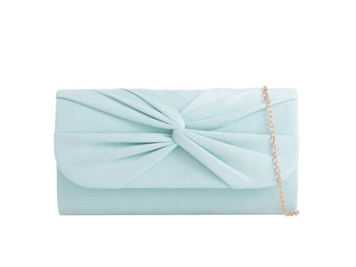 Mint green knot - green, suedette